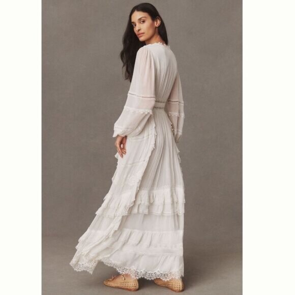 Rococo Sand Mia long-sleeve Ruffled Maxi Dress.                   Worn once. - Picture 4 of 5